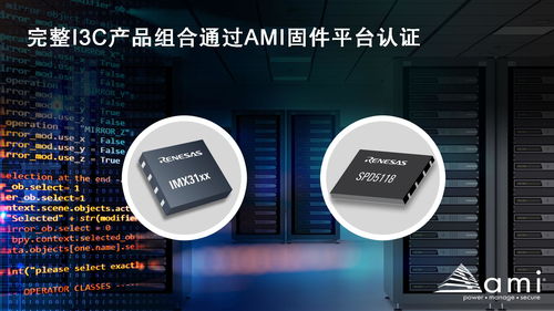 瑞薩DDR5 I3C總線擴展與SPD集線器產品通過AMI固件認證畫冊設計